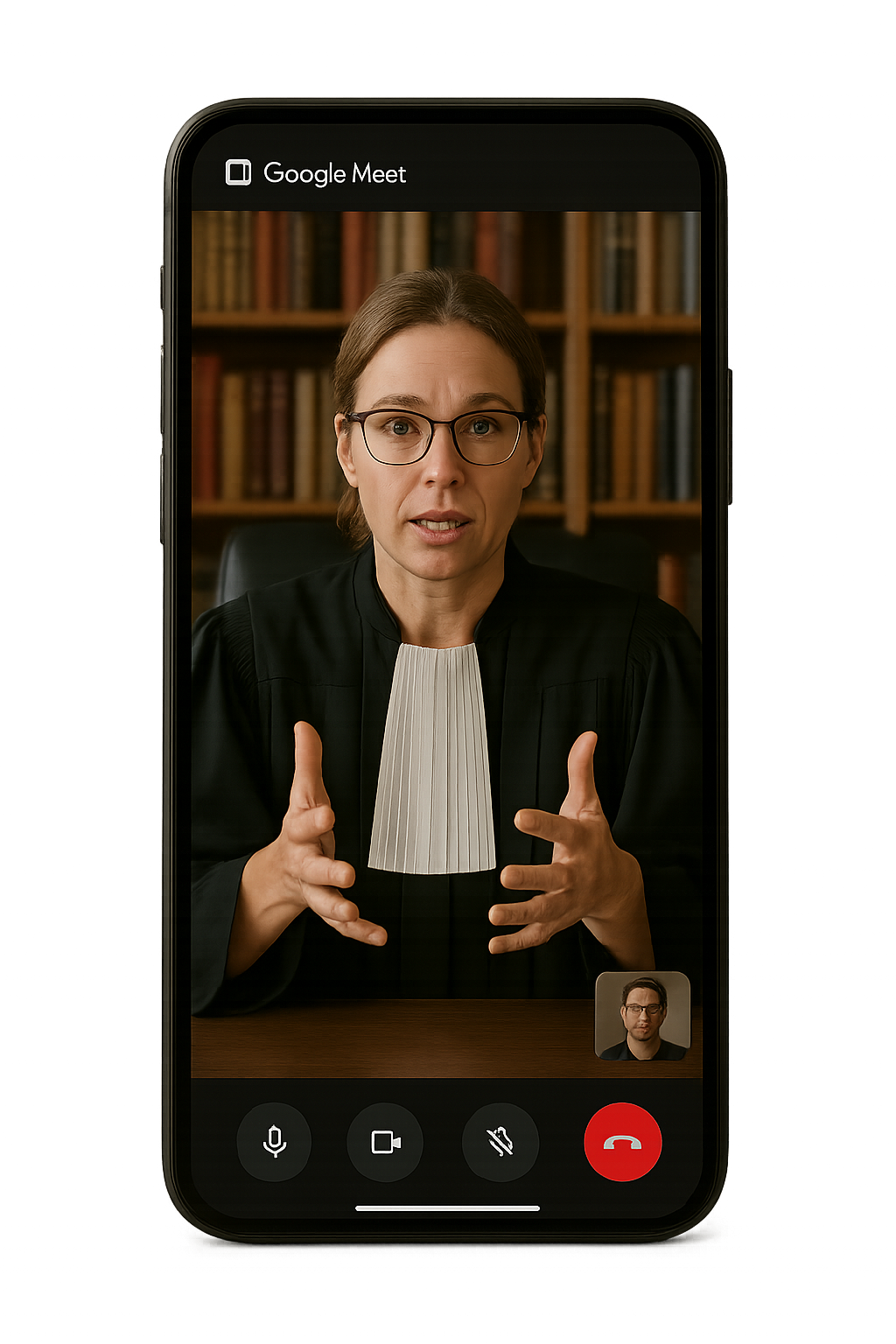 Consultation avocat en visio sur smartphone